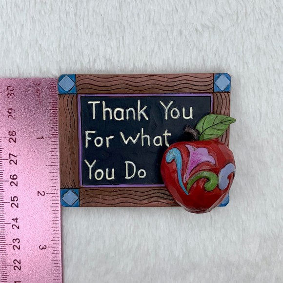 Jim Shore Miniature Thank You Teacher Gift Chalkboard School Classroom Apple - Picture 8 of 9